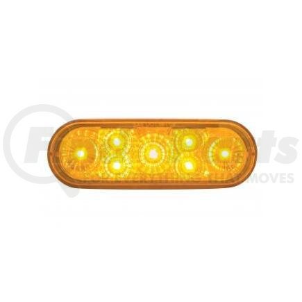 39977B by UNITED PACIFIC - Turn Signal Light - 6 in., Oval, Amber LED/Lens, 7 LEDs, DOT/SAE Approved