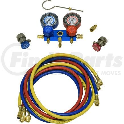 TO1671C by UNIVERSAL AIR CONDITIONER (UAC) - A/C Repair Tool -- Aluminium Manifold Gauge Hose and Coupler Set