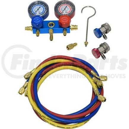 TO1673C by UNIVERSAL AIR CONDITIONER (UAC) - A/C Repair Tool -- Aluminium Manifold Gauge Hose and Coupler Set