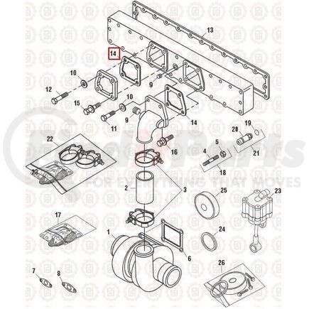 131584 by PAI - Connection Gasket - Celect Engine Cummins L10 / M11 / ISM Series Application