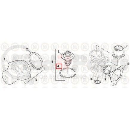 136095 by PAI - Engine Coolant Thermostat Housing Seal - Cummins ISB / QSB Series Application