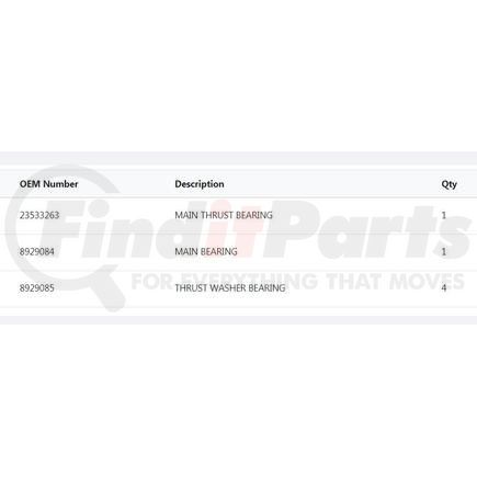 671636 by PAI - Engine Crankshaft Main Bearing Thrust Bearing - Standard Size #6 Detroit Diesel Series 60 Application