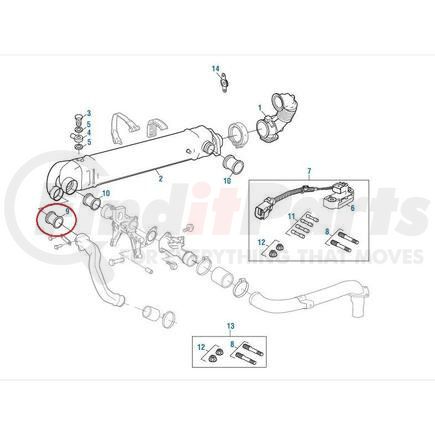 691837 by PAI - Exhaust Gas Recirculation (EGR) Cooler Coolant Pipe