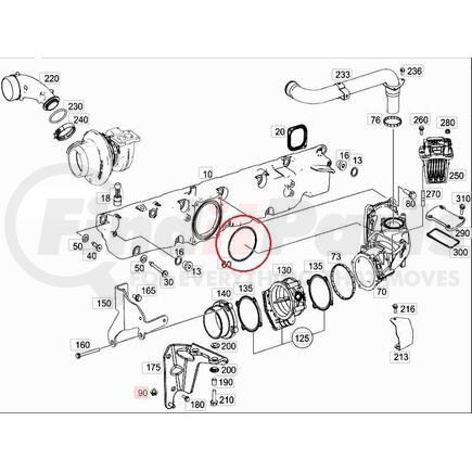 631385 by PAI - Intercooler Gasket - 4.65in ID x .153in Thickness Detroit Diesel DD15 Application