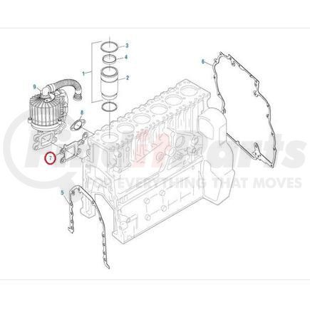 631373 by PAI - Oil Gasket - Edge Molded Detroit Diesel DD15 Application