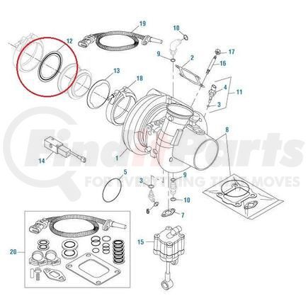 131876 by PAI - Exhaust Manifold Gasket - Cummins ISX Series Application