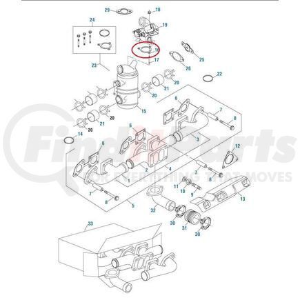 631349 by PAI - Exhaust Gas Recirculation (EGR) Gasket - 14 liter Engine Detroit Diesel Series 60 Application