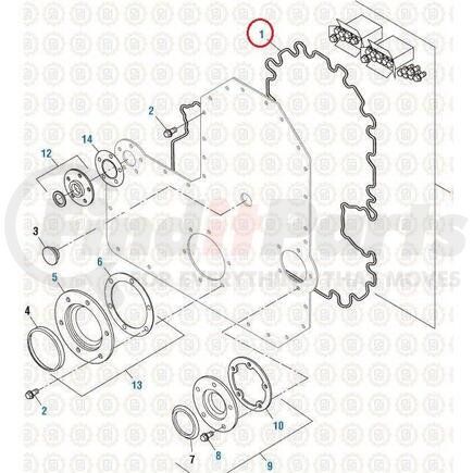 131592 by PAI - Cover Gasket - Cummins L10 / M11 / ISM Series Application