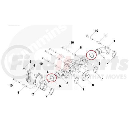 131877 by PAI - Exhaust Manifold Gasket - Cummins ISX Series Application