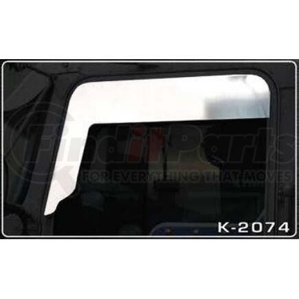 K-2074 by ARANDA - Chop Top Door Trim - 5 Inch, With Deflector, Stainless Steel