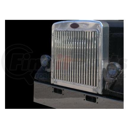 P-1057 by ARANDA - PETERBILT 379 EXHD,   VERTICAL BARS GRILLE INSERT,   STAINLESS STEEL