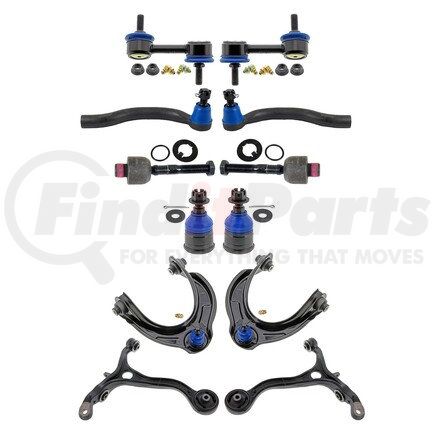 MKIT10008 by MEVOTECH - Suspension Kit - Front, 12-Piece Front End Supreme Steering and Suspension