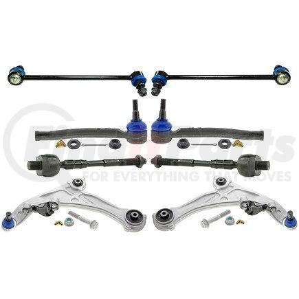 MKIT10009 by MEVOTECH - Suspension Kit - Front, 8-Piece Front End Supreme Steering and Suspension