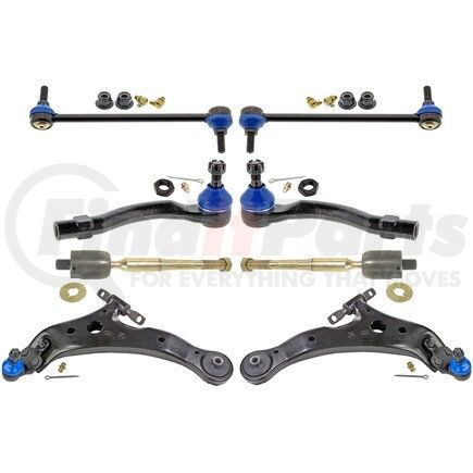 MKIT10016 by MEVOTECH - Suspension Kit - Front, 8-Piece Front End Supreme Steering and Suspension