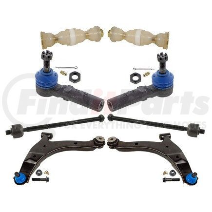 MKIT10028 by MEVOTECH - Suspension Kit - Front, 8-Piece Front End Supreme Steering and Suspension