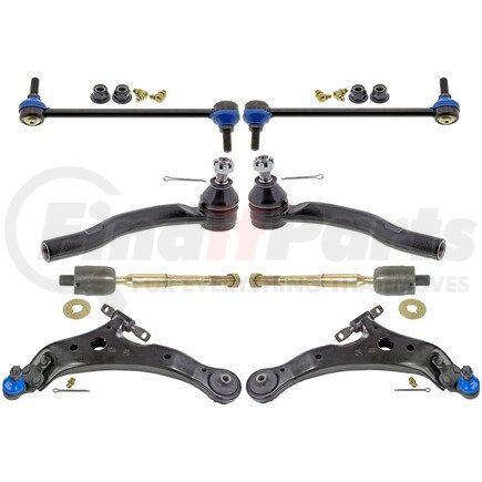 MKIT10023 by MEVOTECH - Suspension Kit - Front, 8-Piece Front End Supreme Steering and Suspension