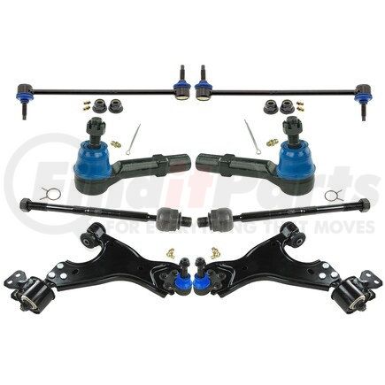 MKIT10038 by MEVOTECH - Suspension Kit - Front, 8-Piece Front End Supreme Steering and Suspension