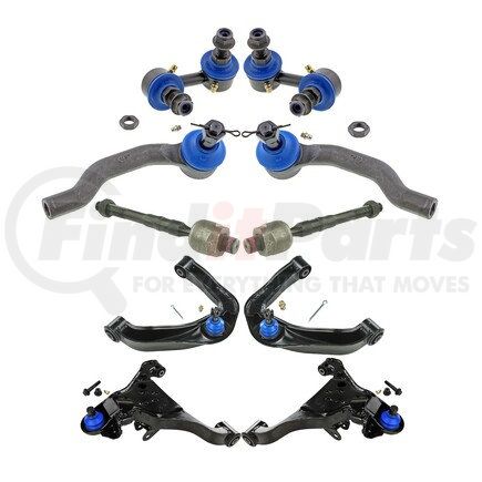 MKIT10046 by MEVOTECH - Suspension Kit - Front, 10-Piece Front End Supreme Steering and Suspension