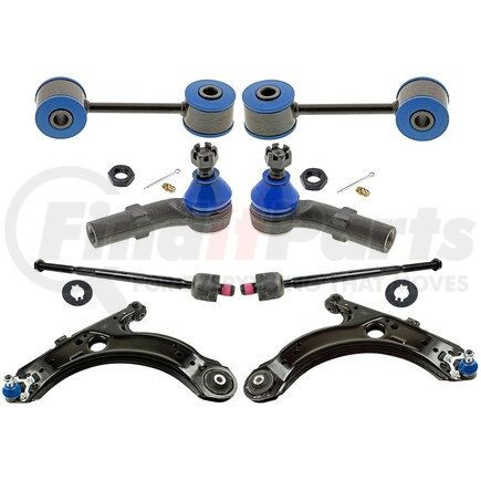 MKIT10103 by MEVOTECH - Suspension Kit - Front, 8-Piece Front End Supreme Steering and Suspension