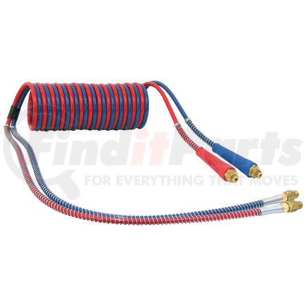 Tectran 17M20-40H Air Brake Hose Set 20 ft. MAGNUMFLEX-HD™ Dual-Line Aircoil with FLEXGrip-HD®, 48" x 14" Leads