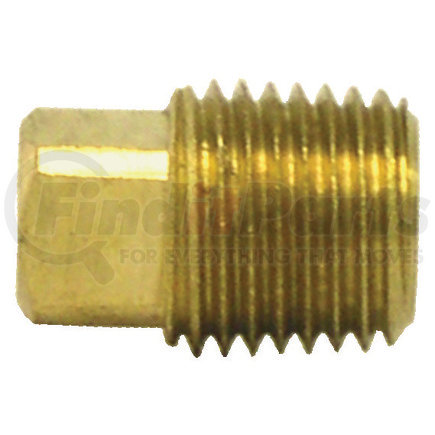 109-B by TECTRAN - Air Brake Pipe Head Plug - Brass, 1/4 in. Pipe Thread Size, Square Head Plug