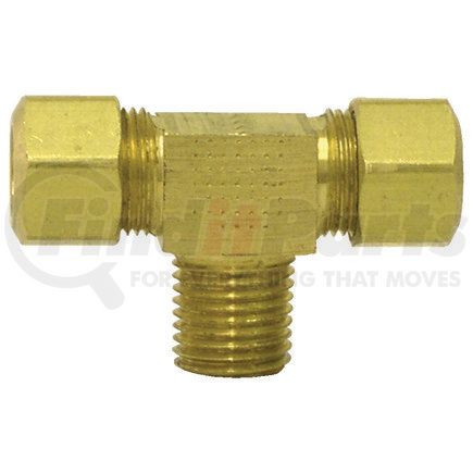 72-8C by TECTRAN - Compression Fitting - Brass, 1/2 in. Tube, 3/8 in. Thread, Male Branch Tee