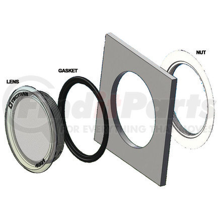 4001 by TECTRAN - Trailer Skylight - 4 inches, Ambient Light