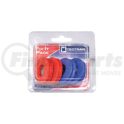 101117BRP by TECTRAN - Air Brake Gladhand Seal - (2) Red and (2) Blue, Polyurethane, with Built-In Filter