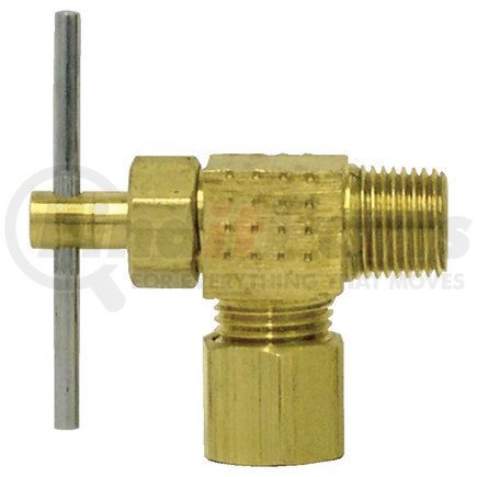 3069-4A by TECTRAN - Shut-Off Valve - Brass, 1/4 in. Tube, 90 deg. Compression to Male Pipe