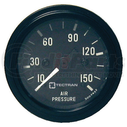 95-2270 by TECTRAN - Air Pressure Gauge - Black Bezel, 10-150 psi, Mechanical
