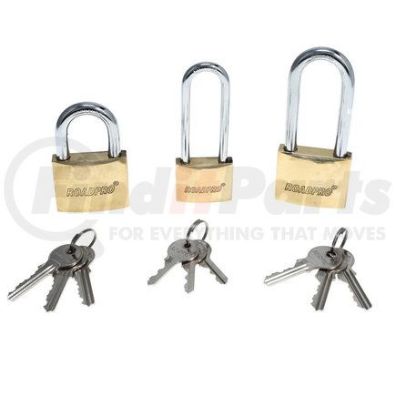 RP20LK002 by ROADPRO - Padlock - 3-Piece, Solid Brass