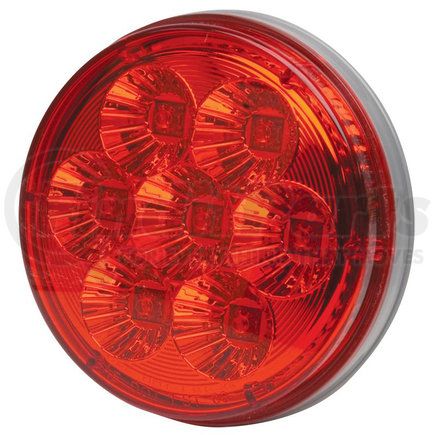 RP4064RLED/B by ROADPRO - Brake / Tail / Turn Signal Light - Round, 4" Diameter, Red, 12V, 0.32 AMP, 3-Prong Connector, 7 LEDs