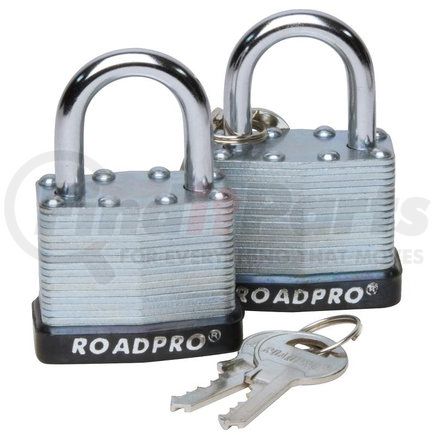 RPLS-40/2 by ROADPRO - Padlock - 1.5", Steel, Laminated, Double Locking Shackle, with 2 Keys and 2 Locks Keyed Alike