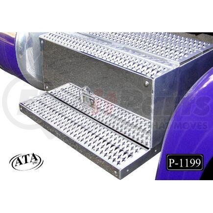 P-1199 by ARANDA - Battery & Tool Box Trim Set w/Top Bends Make Peterbilt Model 379 Units 4 Pcs. Material S.S. Gauge 18G Alloy #430 Finish BA