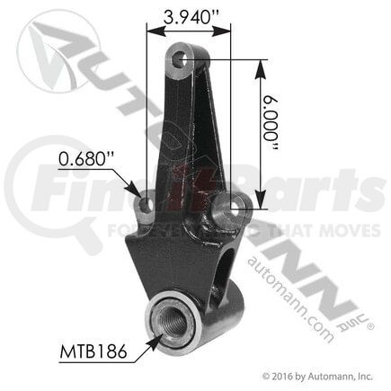 M1815 by AUTOMANN - Leaf Spring Hanger Kenworth, Peterbilt Rear of Front