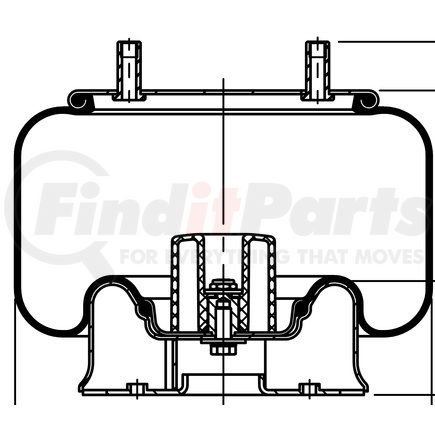 64639 by CONTITECH - Air Spring Rolling Lobe - 10-15 S 713, 13.7 in. Max Diameter, 17.7 in. Max Height