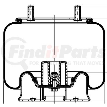 64649 by CONTITECH - Suspension Air Spring Kit - 11 in. Design Height, 13.7 in. Max Diameter, 18.9 in. Max Height