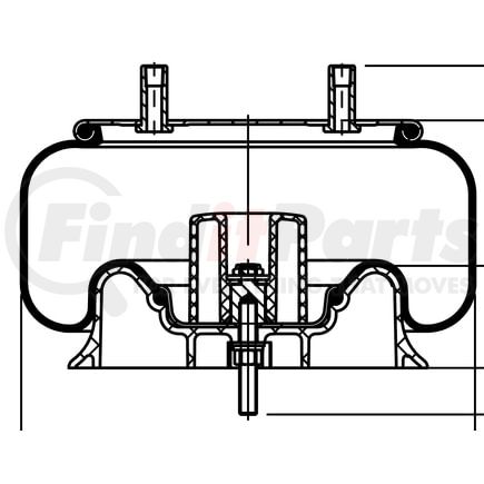 78164 by CONTITECH - Suspension Air Spring Kit - 10 10K-13 P 163, 12.1 lbs Assembly Weight