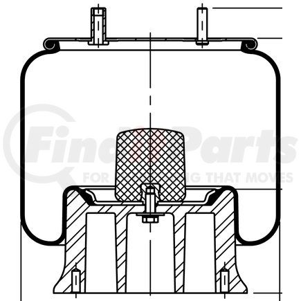 64347 by CONTITECH - Suspension Air Spring Kit - 13.5 in. Design Height, 13.7 in. Max Diameter, 22 in. Max Height