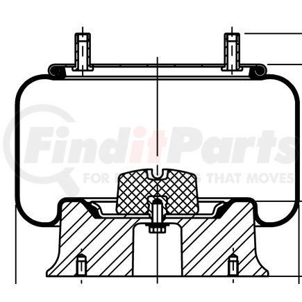 64254 by CONTITECH - Suspension Air Spring - 18.4 in. Max Height, 14.7 in. Max Diameter, 10 in. Design Height