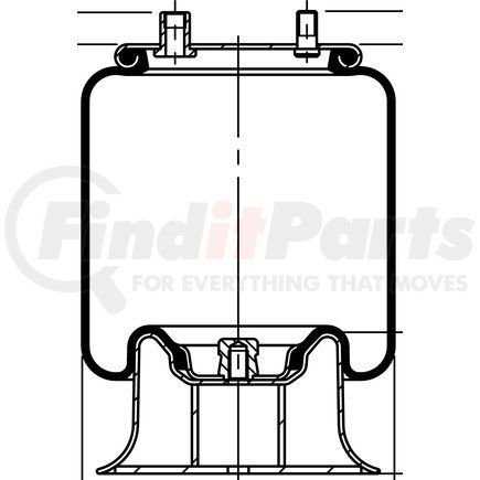 68121 by CONTITECH - Suspension Air Spring Kit - 6 6.5-13 S 039, Replaces AS5406, 10 in. Design Height