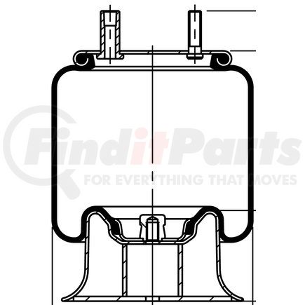 68135 by CONTITECH - Suspension Air Spring Kit - 8.5 in. Design Height, 9.3 in. Max Diameter, 14.3 in. Max Height