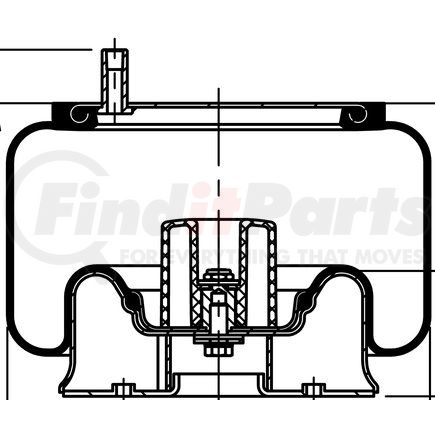 64287 by CONTITECH - Rolling Lobe Air Spring - 9 in. Design Height, 12.6 in. Max Diameter, 16.8 in. Max Height (AS9270)