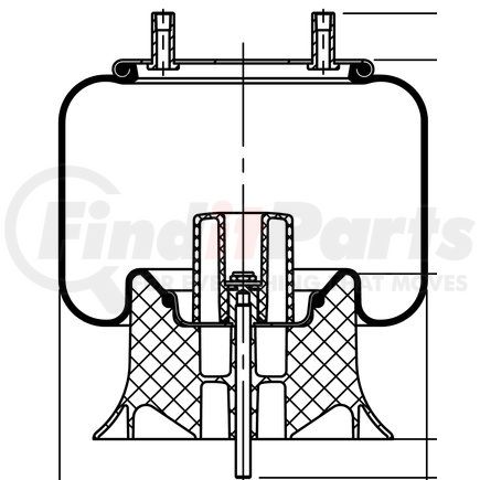 67588 by CONTITECH - Suspension Air Spring - 11.5 in. Design Height, 12.6 in. Max Diameter, 19.6 in. Max Height