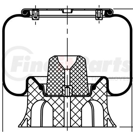 65990 by CONTITECH - Air Spring Rolling Lobe - P577 (1R12-1204, AS8577, AS8813)