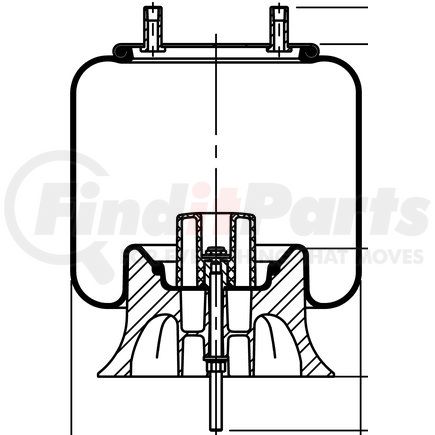 67586 by CONTITECH - Suspension Air Spring Kit - 9 10-17.5 A 930, 14 in. Design Height, 12.6 in. Max Diameter