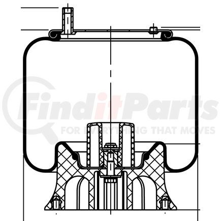 64650 by CONTITECH - Air Spring Rolling Lobe - 9 10-16 P 769 (1R12-541/AS8825)