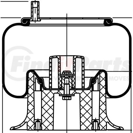 64401 by CONTITECH - Air Spring Rolling Lobe - 9 10-17.5 P 436, 12.6 in. Max Diameter, 7000 lb at 100 PSI