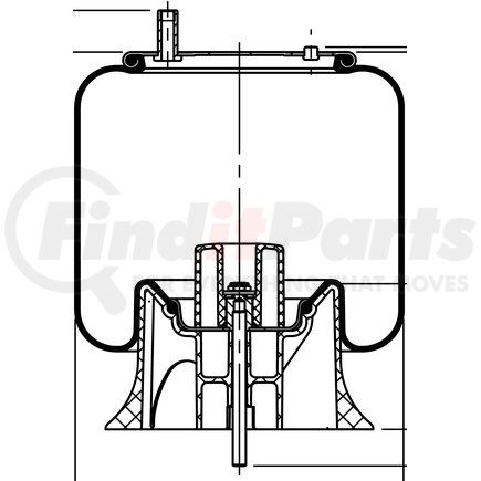 64412 by CONTITECH - Suspension Air Spring - Neway RL196/196A/228, Trailer Air Suspensions, 14 in. Design Height