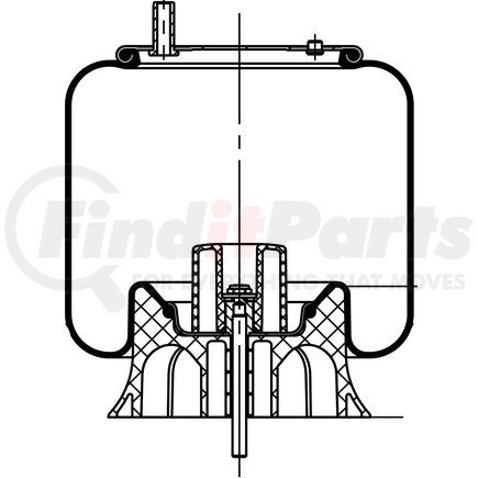 64405 by CONTITECH - Air Spring - 9, 10-17.5 P, 454 (1R12-499/8454)